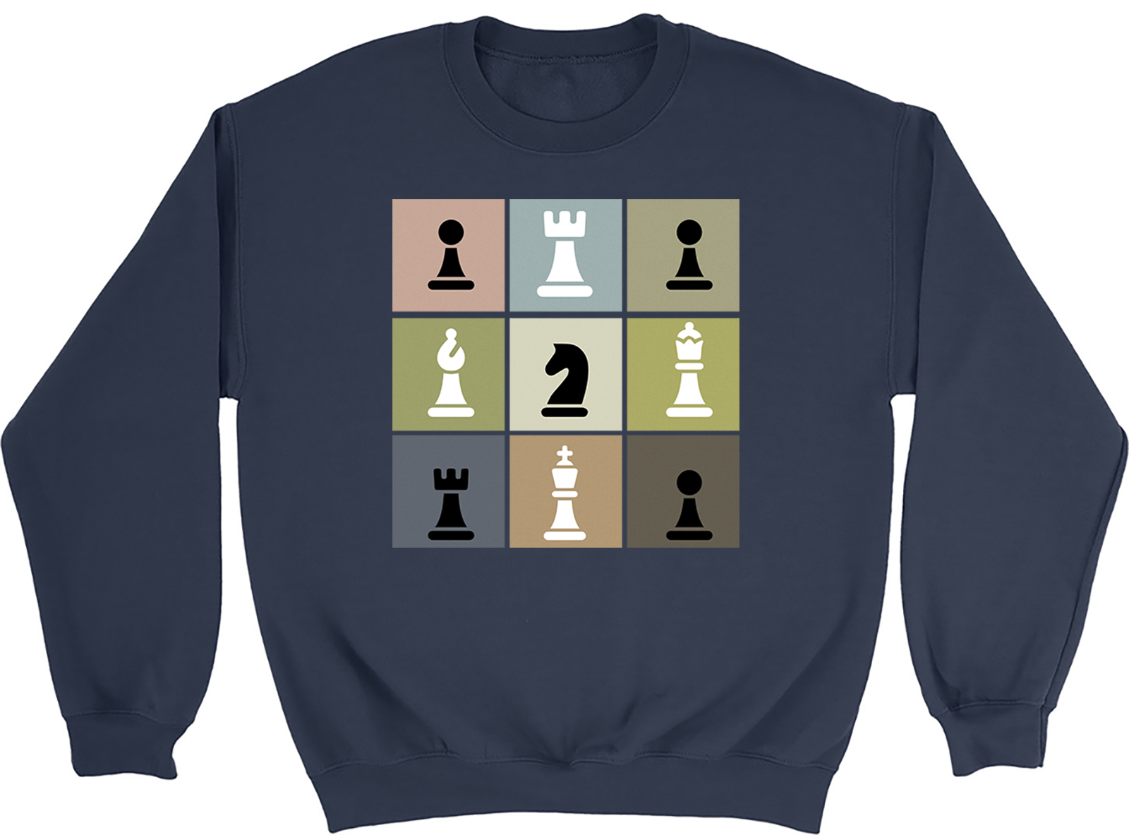 Chess Grid Sweatshirt Mens Womens Ultimate Chess Icons Gift Jumper